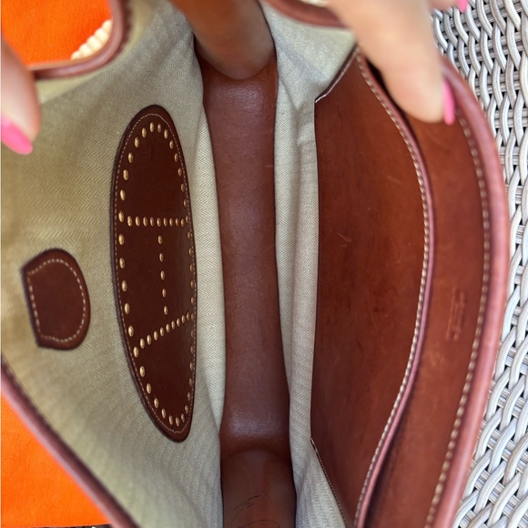 Authentic Hermes Toile Swift Evelyne PM leather brown crossbody bag - Picture 9 of 15